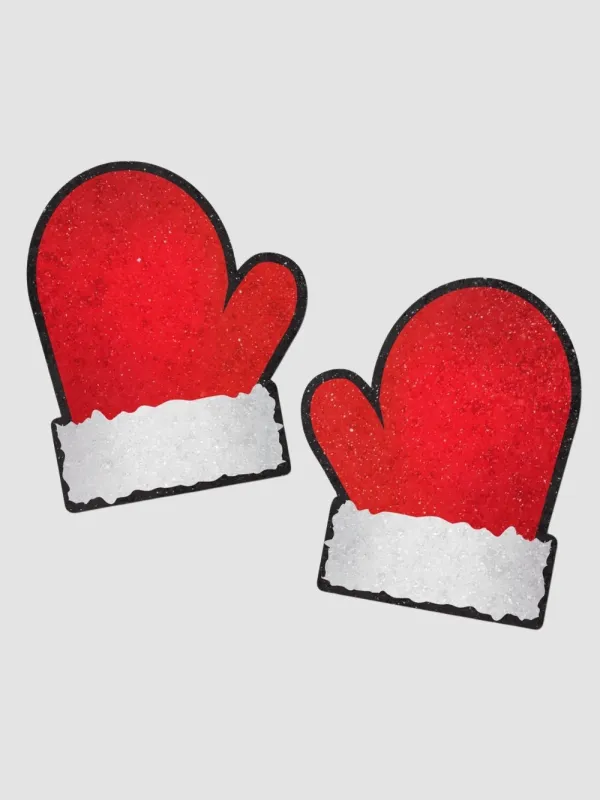 Caches-Tétons Moufle Père Noël