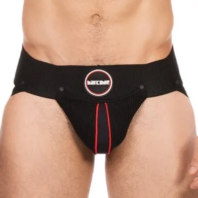 Barcode Berlin Jockstrap ROKK Noir-Rouge