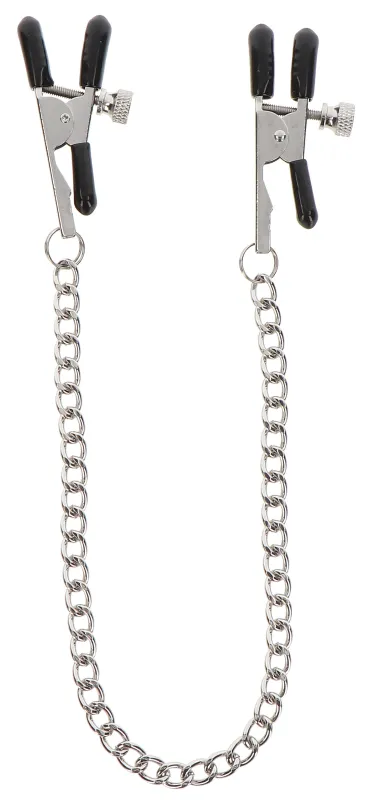 Pince-Tétons ajustables avec chaîne CLAMPS Taboom Argentées
