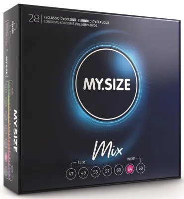 Préservatifs My Size Mix XXL 64 mm variétés - 28 unités - My Size