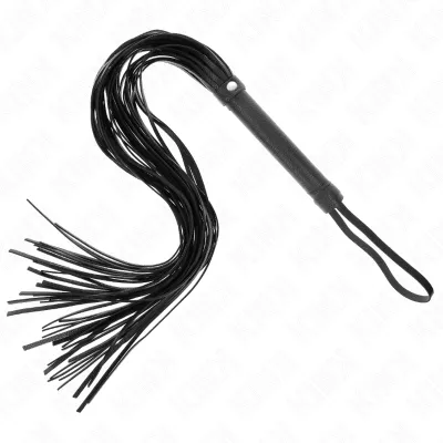 Fouet BDSM noir en PVC 70 cm - Kink