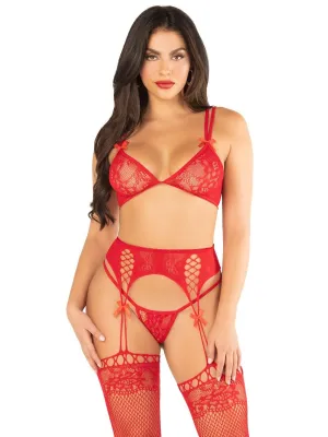 Ensemble 3 pièces Love Song rouge