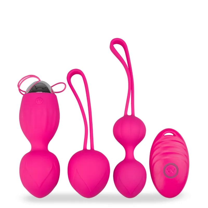 Pack deux boules de geisha et un oeuf vibrant télécommandé - Vibromasseur à distance pour couple