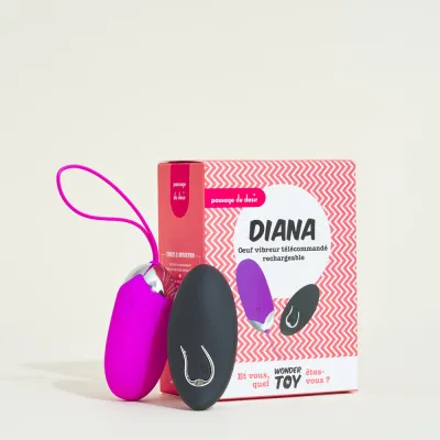 Oeuf vibrant télécommandé Diana - 7 cm