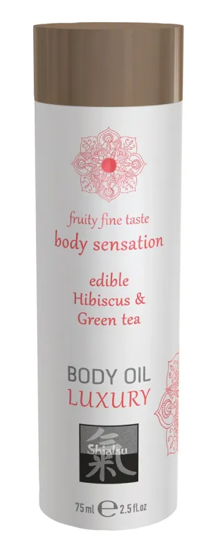 Huile de massage Comestible - HIBISCUS et THÉ VERT 75 ml