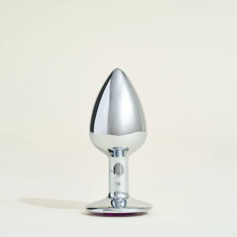 Plug métal bijou Steel Cristal violet