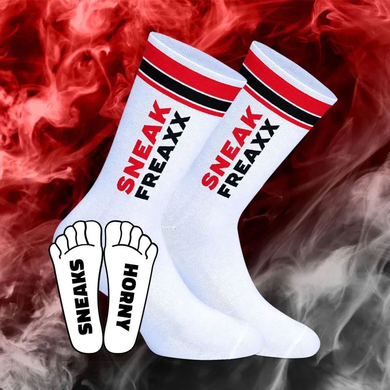 SneakFreaxx Chaussettes SOCKEN NEON Horny Rouge