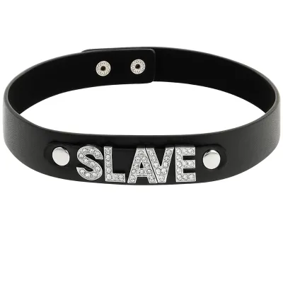 Collier BDSM Ras de Cou Cuir Végan Noir - Coquette Chic