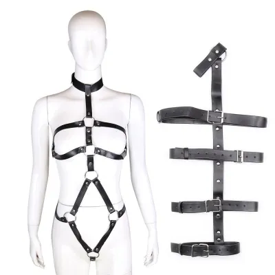 Harnais Entier avec Attaches de Bras BLACK RESTRAINS