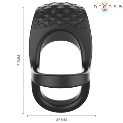 Anneau Vibrant Double Alex 10 Vibrations Noir - Intense