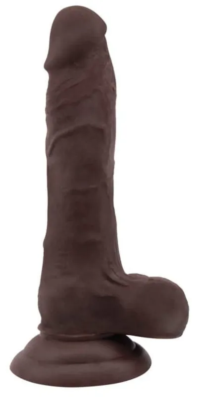 Gode réaliste FLATTERER 14 x 4 cm Marron