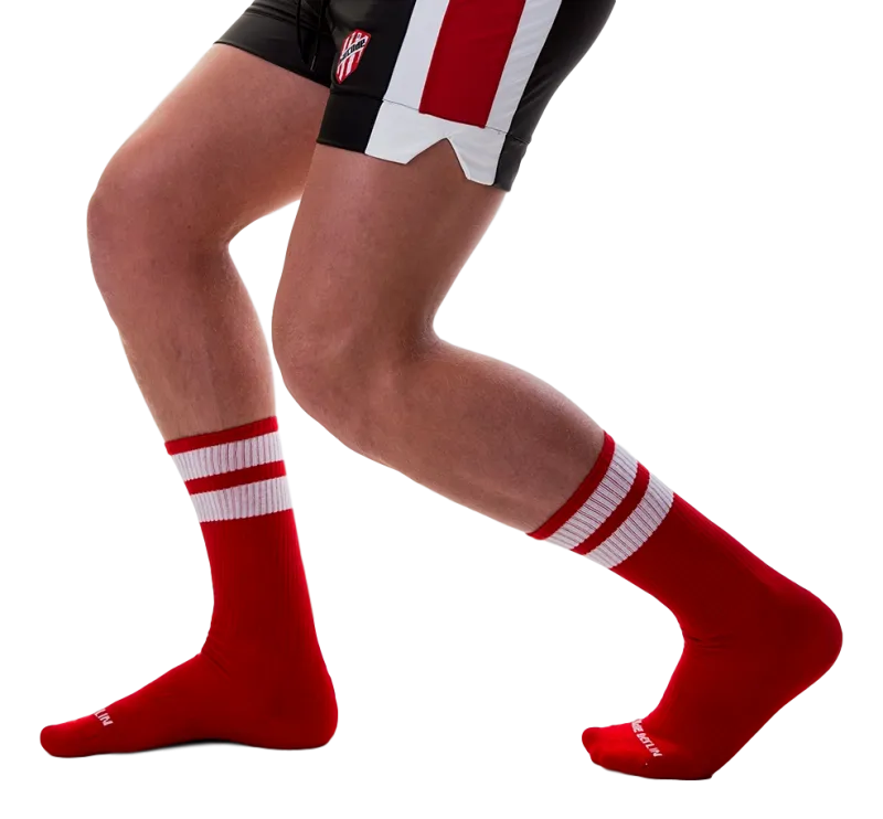 Barcode Berlin Chaussettes GYM SOCKS Rouge-Blanc