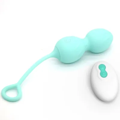 Boules de geisha vibrantes Armony turquoise avec télécommande - Armony