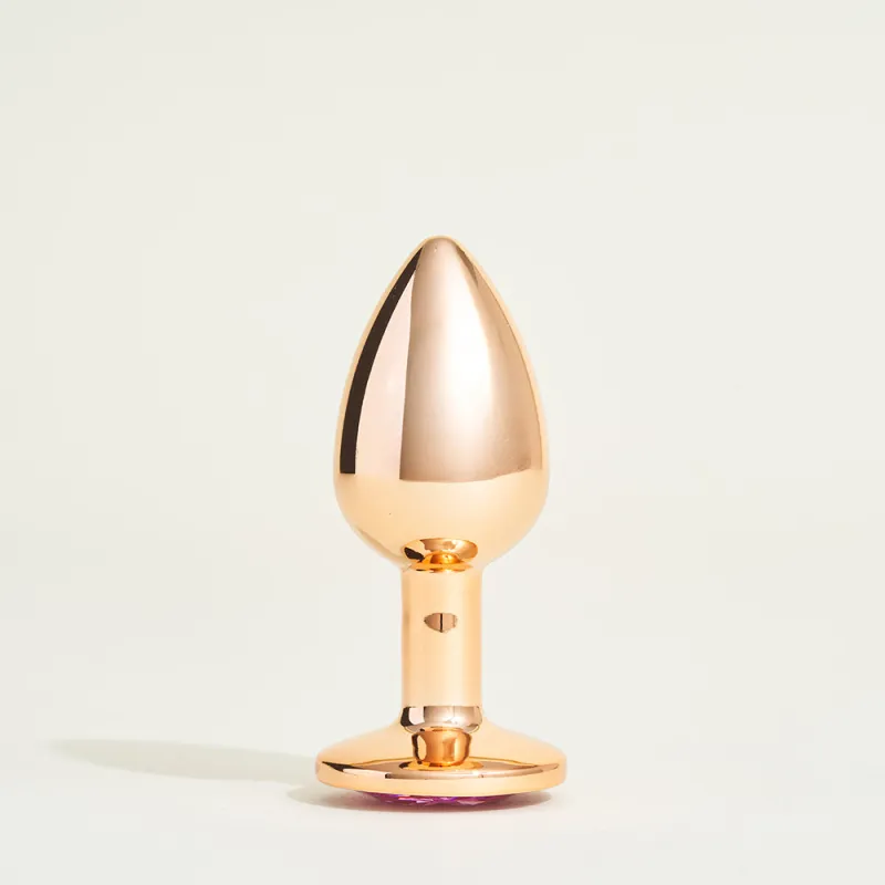 Plug métal bijou Steel Cristal Rose - M