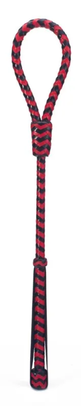 Cravache ROUND 50cm Noir-Rouge