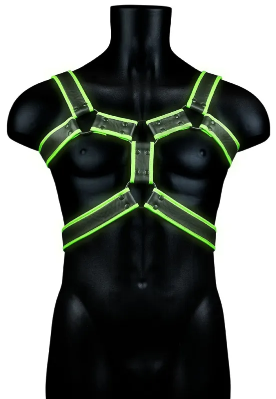 Ouch! Glow Harnais phosphorescent GLOW BODY Noir