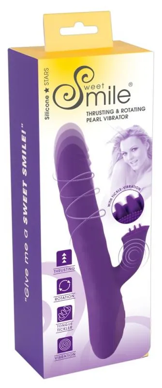 Vibrateur lapin rotatif et de poussée