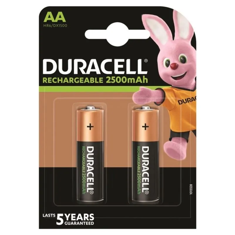 Piles rechargeables HR6 AA 2500mAh pack de 2 - Duracell
