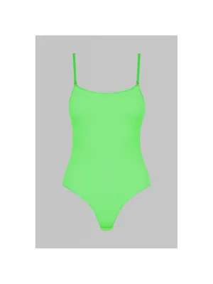 Body String Corps à Corps Néon Vert Fluo