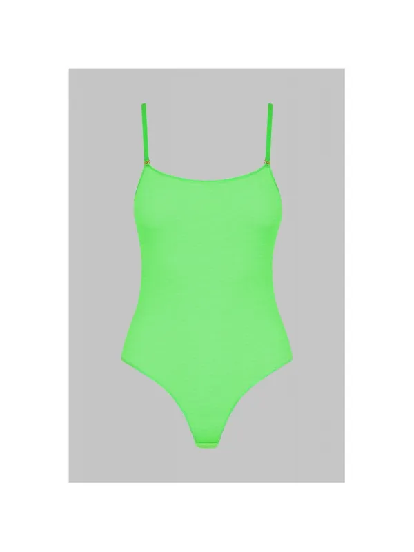 Body String Corps à Corps Néon Vert Fluo