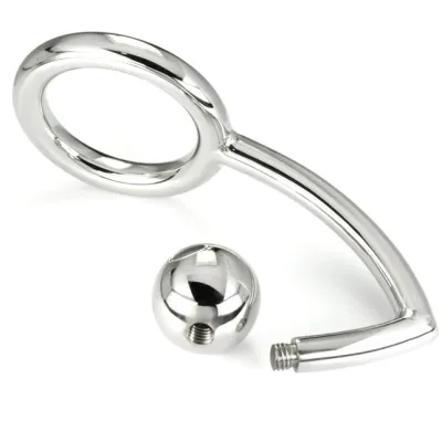 Cockring avec crochet anal 45mm en acier chirurgical - Metal Hard