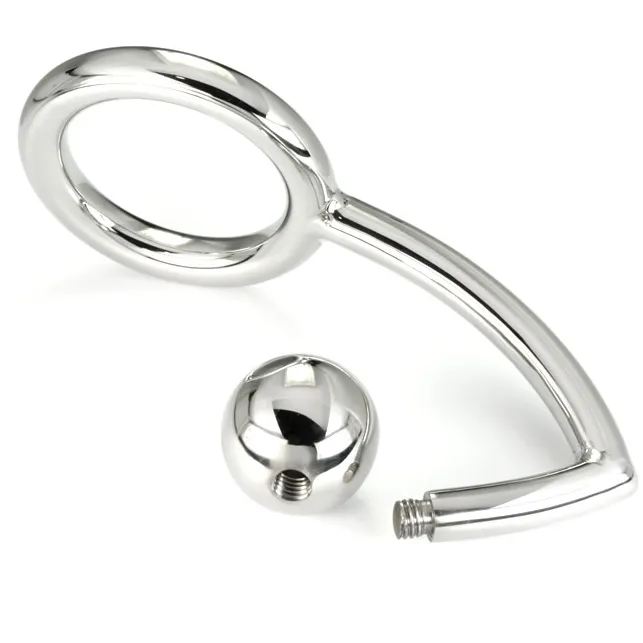 Cockring avec crochet anal 45mm en acier chirurgical - Metal Hard