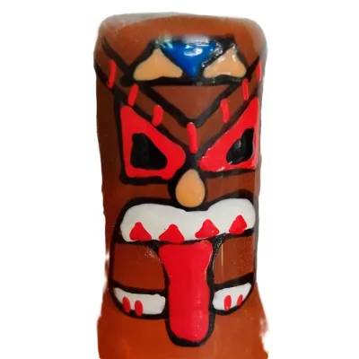 Préservatif Fantaisie Tiki Totem Peint à la Main - Condomerie