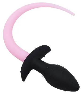 Plug Queue de chien phosphorescent LUMINOUS PUPPY 8 x 3.2cm Rose fluo