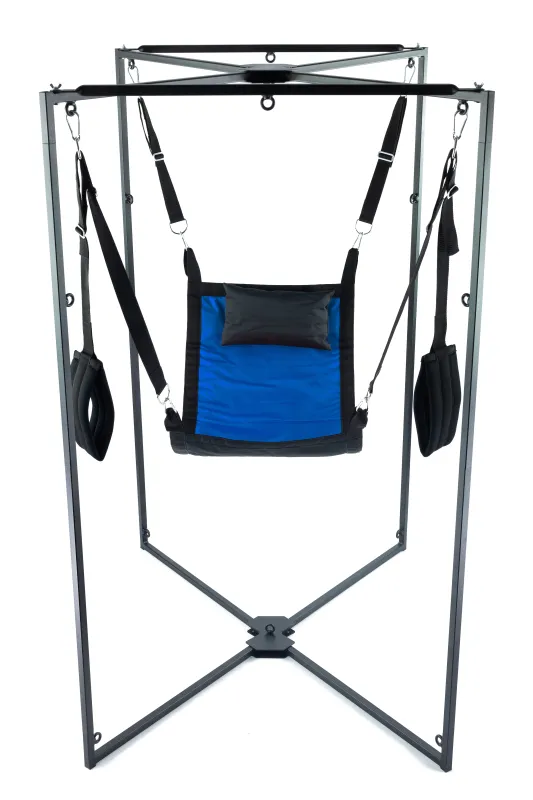 Kit Sling Tissu Carré Bleu-Noir Armature Noire