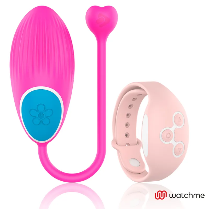 Oeuf vibrant avec bracelet télécommandé rose/fuchsia - Wearwatch