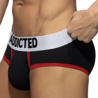 Addicted Slip PIQUE BRIEF Noir