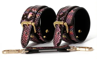 Menottes de poignets SNAKINE Noir-Rose