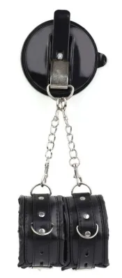 BDSMaster Menottes avec Ventouse STRONGCUP Noires