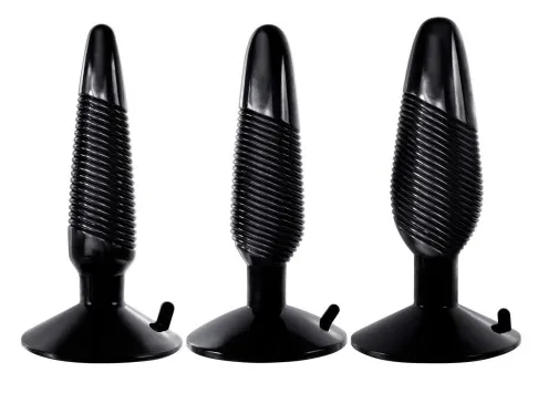 Kit de 3 plugs anaux XPLORER noirs