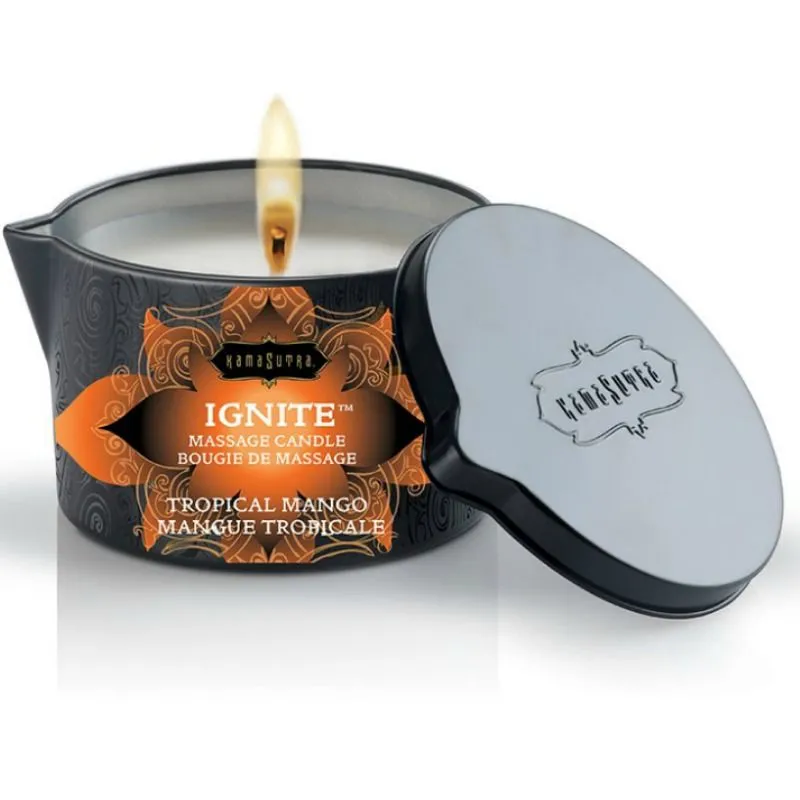 Bougie Massage Kamasutra Mangue Tropicale 170g - Kamasutra