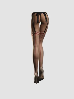 Bas Madame 20 DEN Beiges & Rouges