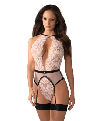 Obsessive - Lilines Teddy Porte-Jarretelles - Rose