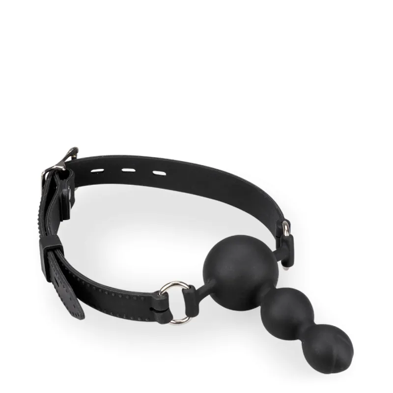Gag-ball en silicone avec plug 6,0cm