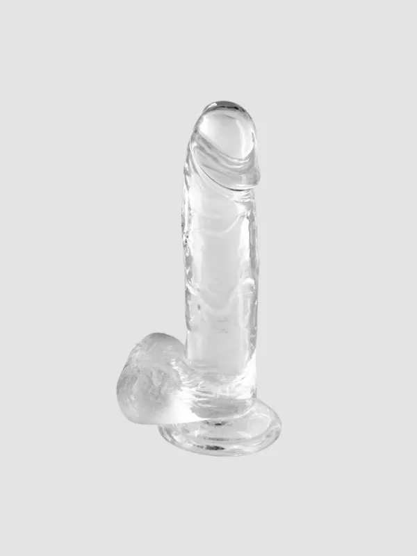 Gode Ventouse Jelly avec Testicules XL Transparent