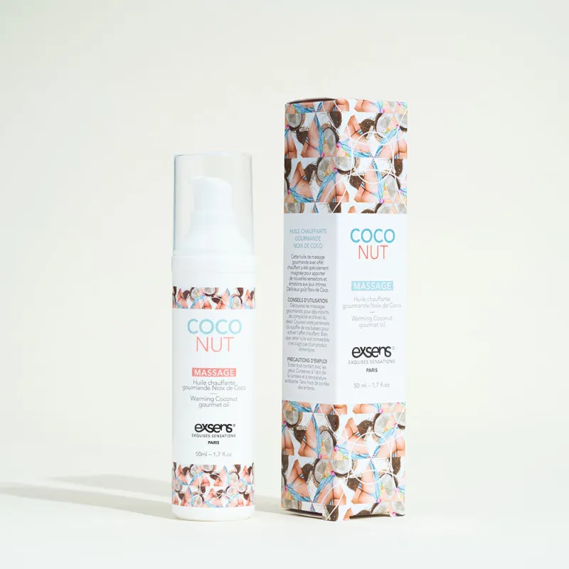 Huile de massage comestible et chauffante Exsens -   Piña colada