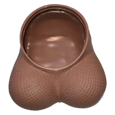 Vide-Poche Humoristique Dark Tone Balls Marron - Diablo Picante