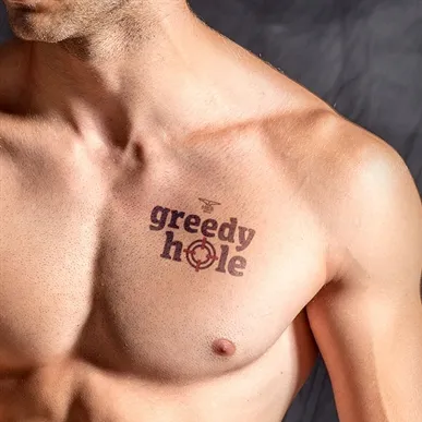 Tatouage éphémère GREEDY HOLE 10 x 10cm