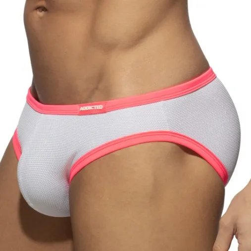 Addicted Slip SNOW Blanc-Rose neon