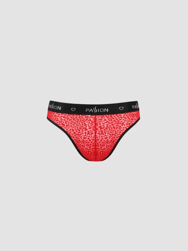 Slip Mike léopard rouge