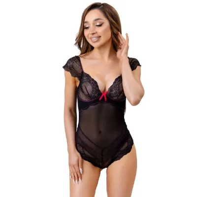Body Dentelle Evelyn LC 20243 Noir S/M - Livco Corsetti