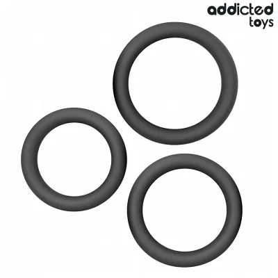 Anneaux Péniens Plats Silicone Lot de 3 - Addicted Toys
