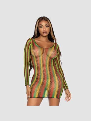 Robe à Manches Longues 86959 Rasta Multicolore