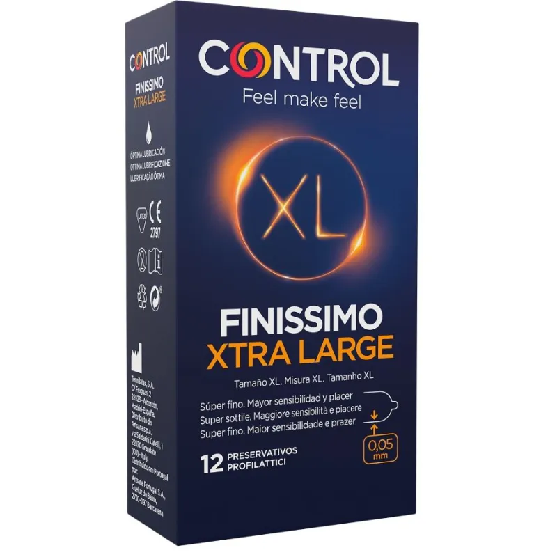 Préservatifs Ultra Fins XL Grande Taille Control - 12 Unités