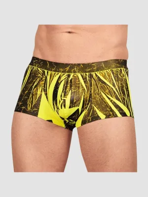 Boxer Motifs Flammes Noir & Jaune