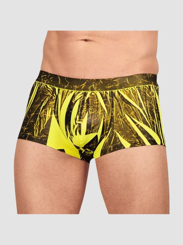 Boxer Motifs Flammes Noir & Jaune